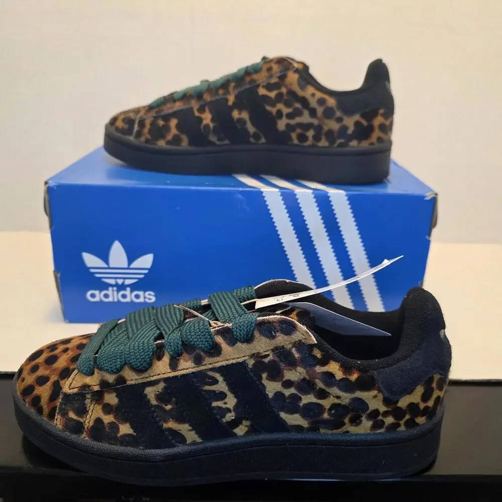 Adidas OG's Campus Leopard Print Black/Green - JH9768 Women's Size 7 NIB